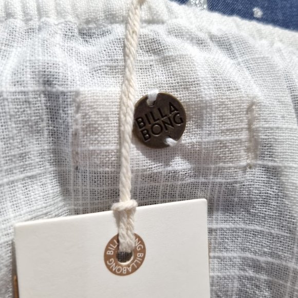 Billabong x Steph Claire Smith Pure White Mini Dress Size Eco-Conscious Fabric - Picture 7 of 9